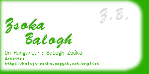 zsoka balogh business card